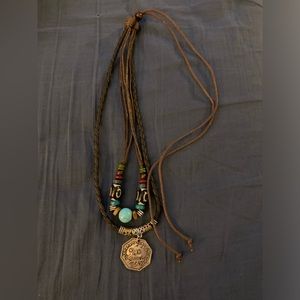 Memento mori beaded necklace